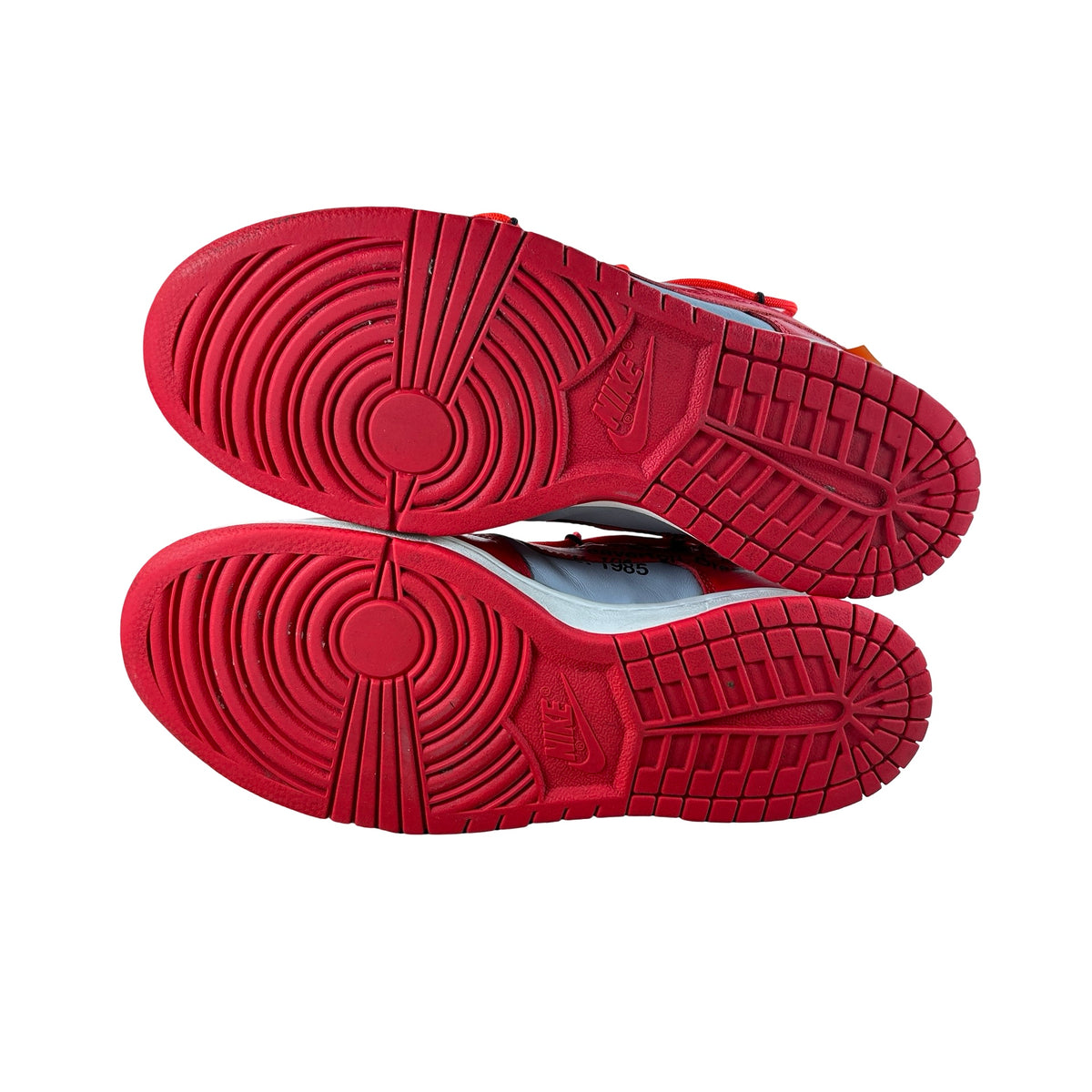 CT0856 600 Nike Dunk Low Off-White University Red [USED] - 8 M (Used) (Replace Box)