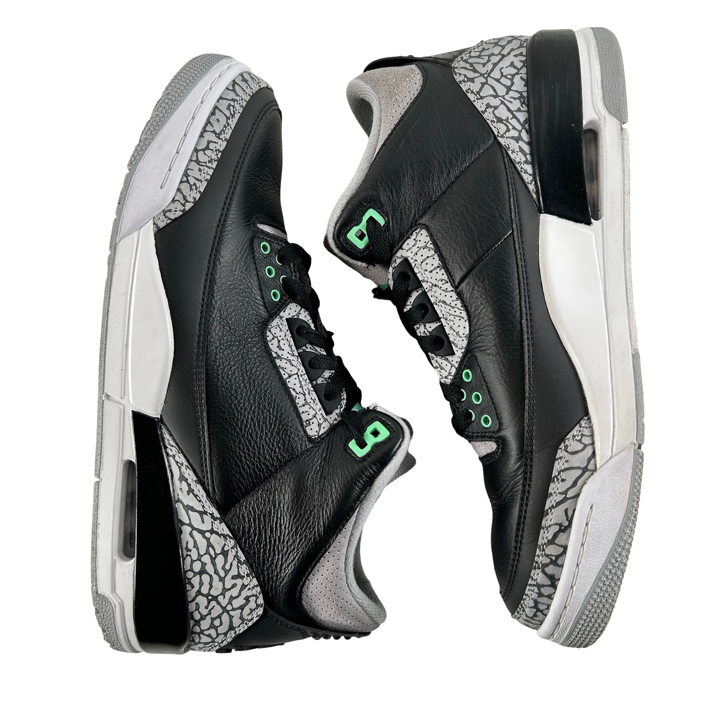 CT8532 031 Jordan 3 Retro Green Glow [USED] - 10 M (Used) (No Box)
