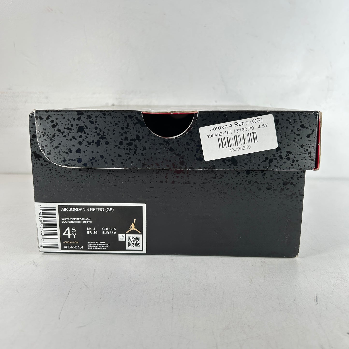 408452 161 Jordan 4 Retro Red Cement (GS) [USED]  - 4.5 Y (Used)