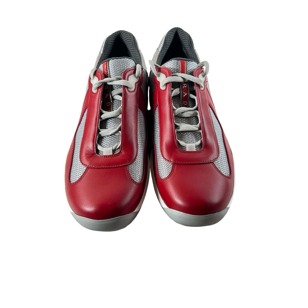 PS0906 5RU F0011 Prada America’s Cup Original Sneakers Rosso Red [USED] - PRADA 8 / US 9 M (Used)