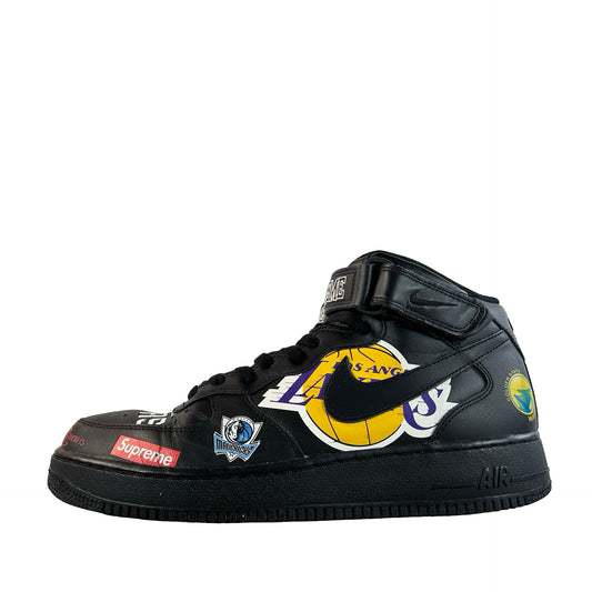 AQ8017 001 Nike Air Force 1 Mid Supreme NBA Black [USED] - 10 M (Used) (No Box)