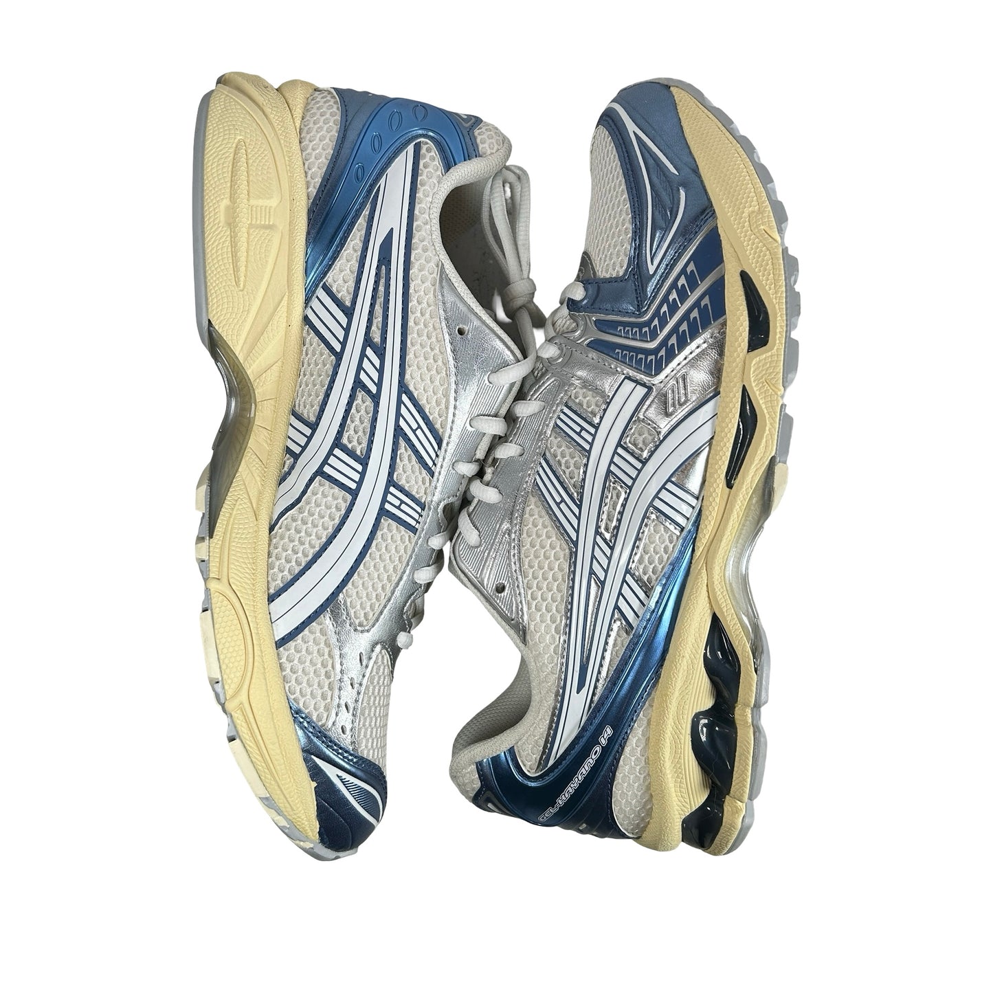 1203A537 102 ASICS Gel-Kayano 14 Cream Metallic Blue [USED] - 10.5 M (Used)
