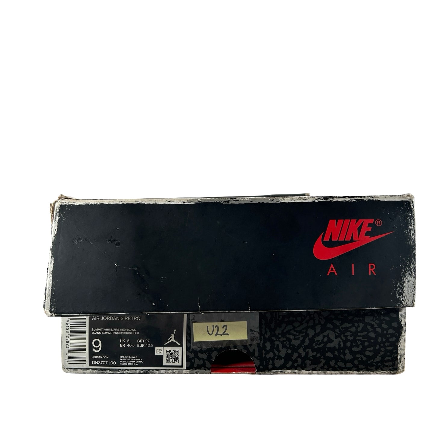 DN3707 100 Jordan 3 Retro White Cement Reimagined [USED] - 9 M (Used22)