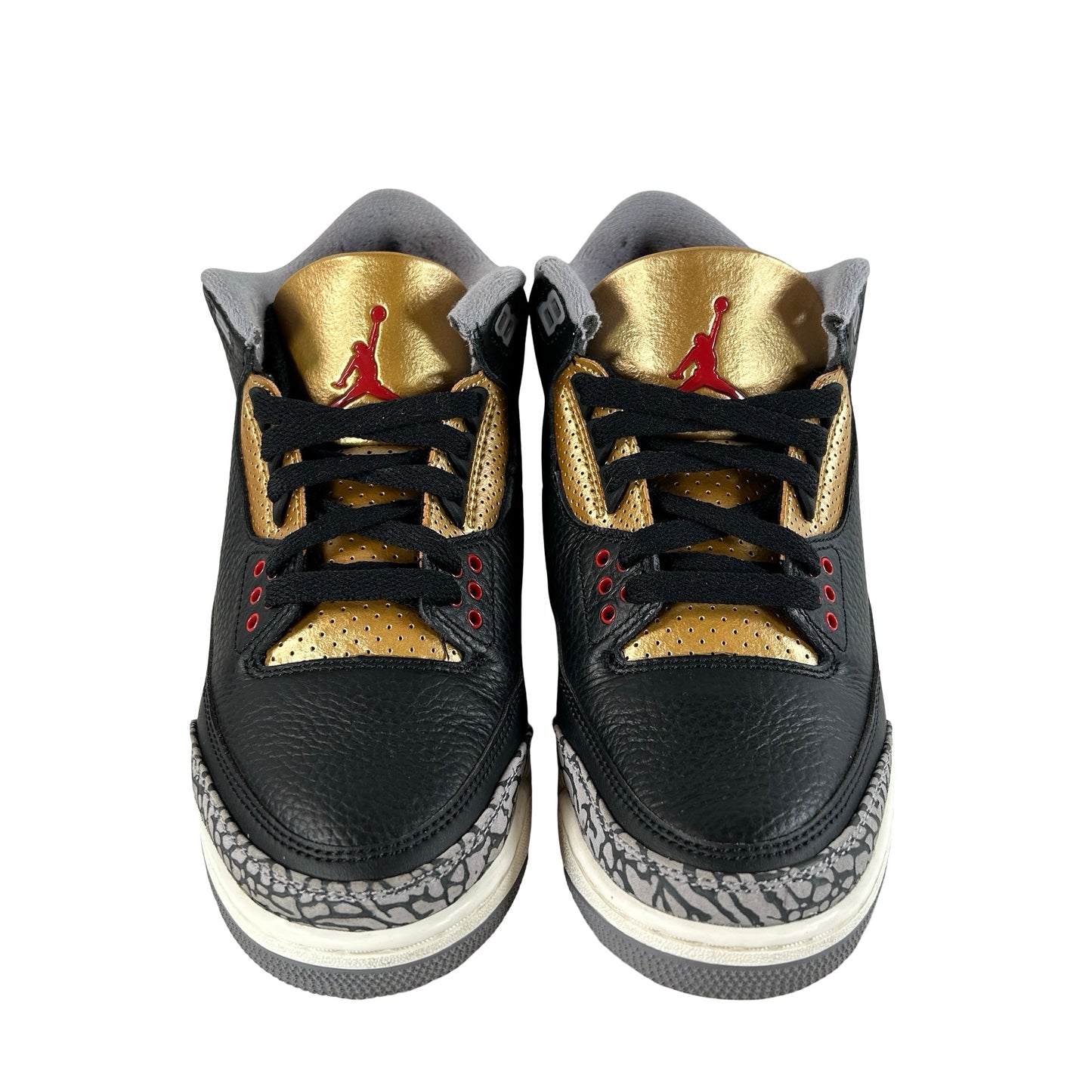 CK9246 067 Jordan 3 Retro Black Cement Gold (W) [USED] - 8 W (Used)