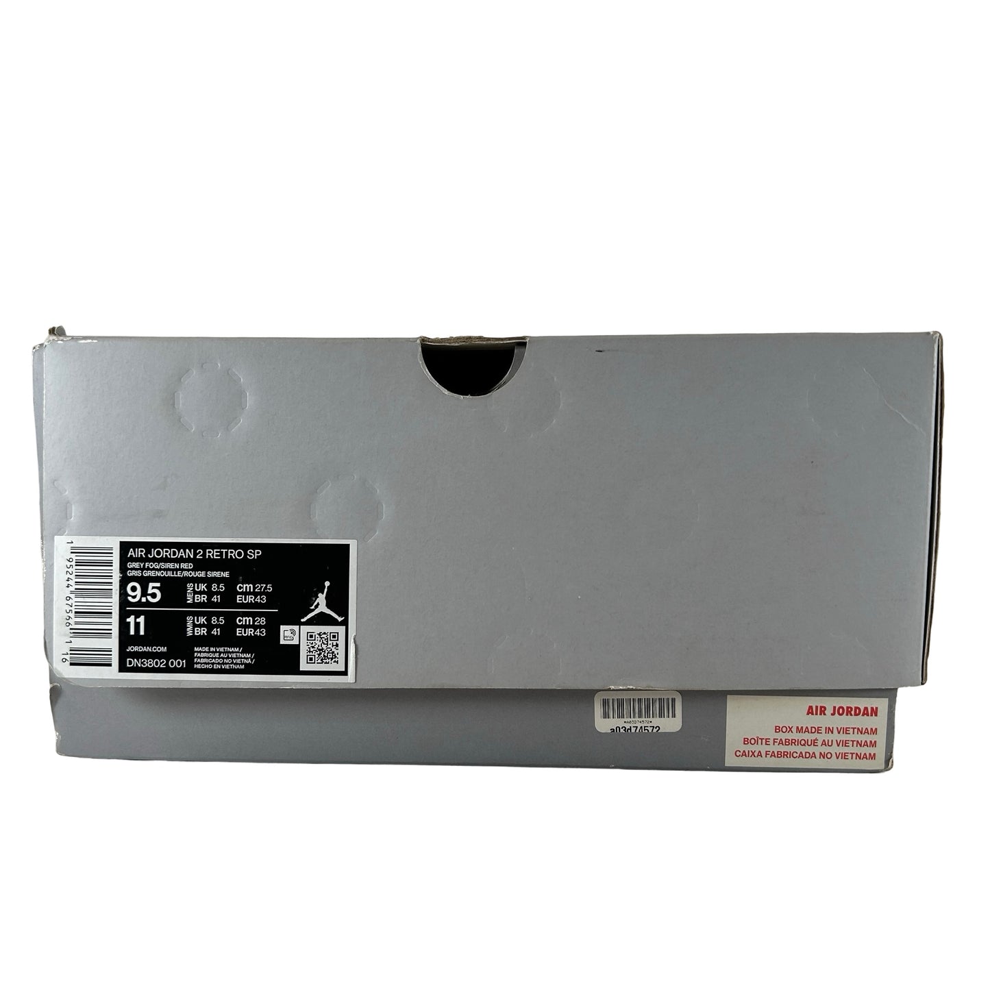 DN3802 001 Jordan 2 Retro SP Union Grey Fog [USED] - 9.5 M (Used2)