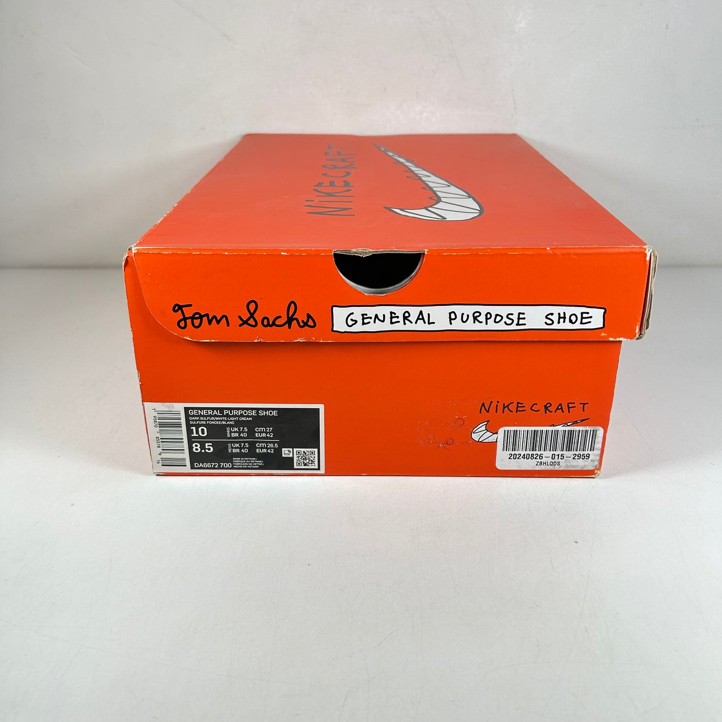 DA6672 700 NikeCraft GPS Tom Sachs Archive Dark Sulfur [USED] - 10 W (Used)