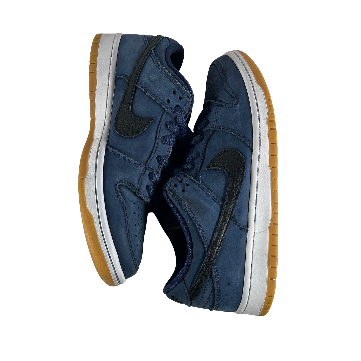 CW7463 401 Nike SB Dunk Low Navy Black Gum [USED] - 7.5 M (Used) (No Box)