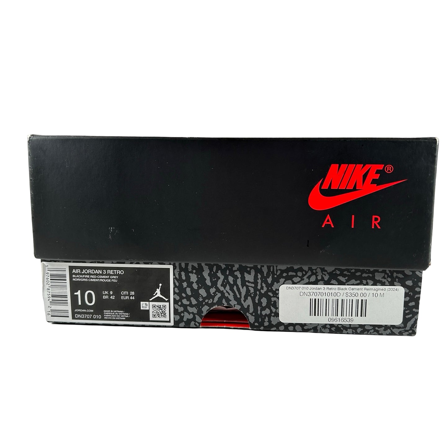 DN3707 010 Jordan 3 Retro Black Cement Reimagined (2024) [USED] - 10 M (VNDS)