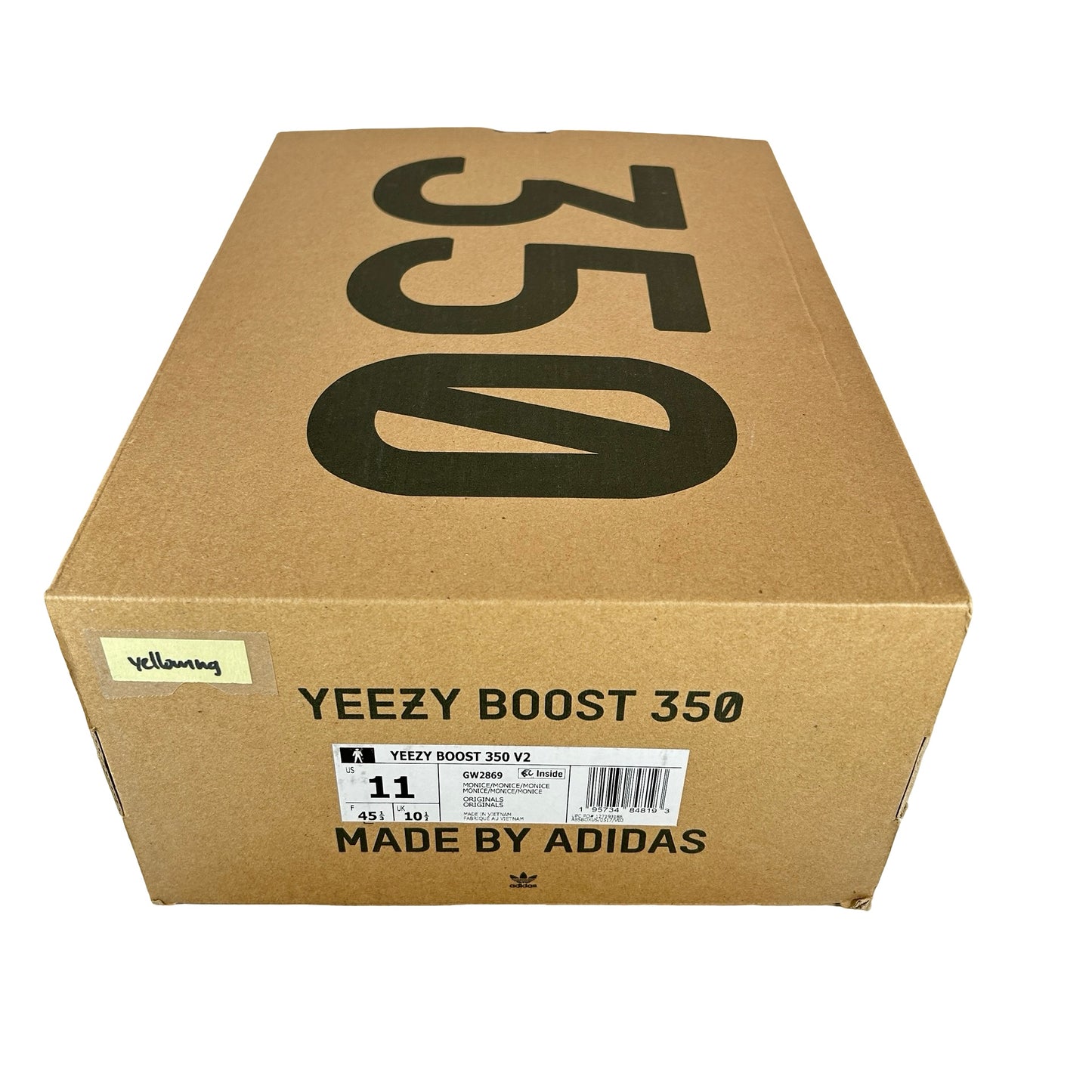 GW2869 adidas Yeezy Boost 350 V2 Mono Ice - 11 M (Slight Yellowing)