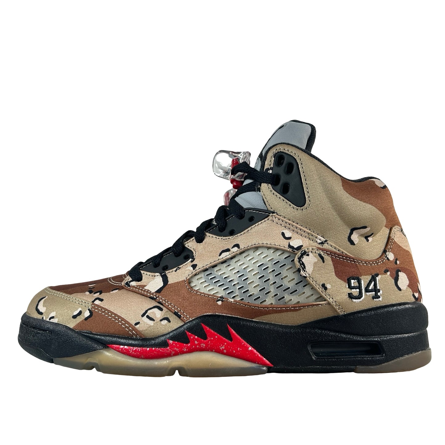 824371 201 Jordan 5 Retro Supreme Desert Camo - 9 M (Ashy Soles)