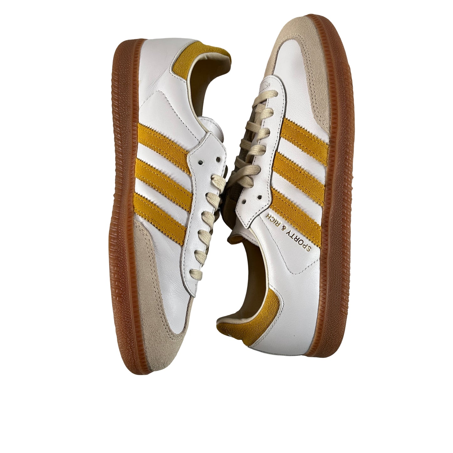 IF5661 adidas Samba Sporty & Rich White Bold Gold [USED] - 8.5 M (Used)