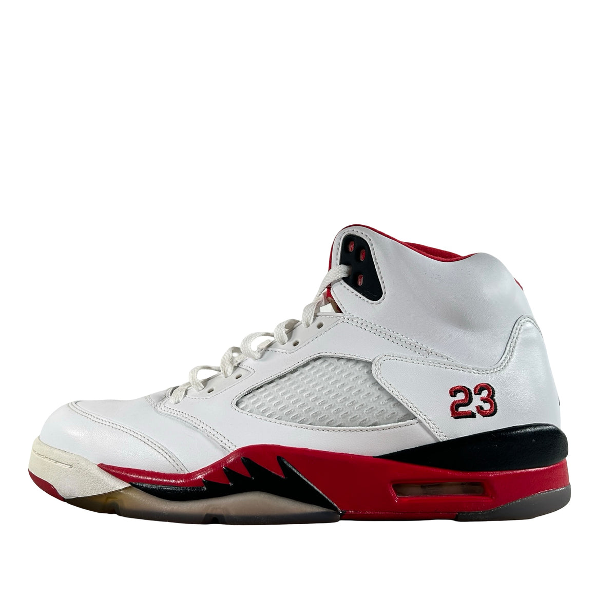 136027 120 Jordan 5 Retro Fire Red Black Tongue (2013) [USED] - 10.5 M (Used) (No Box)