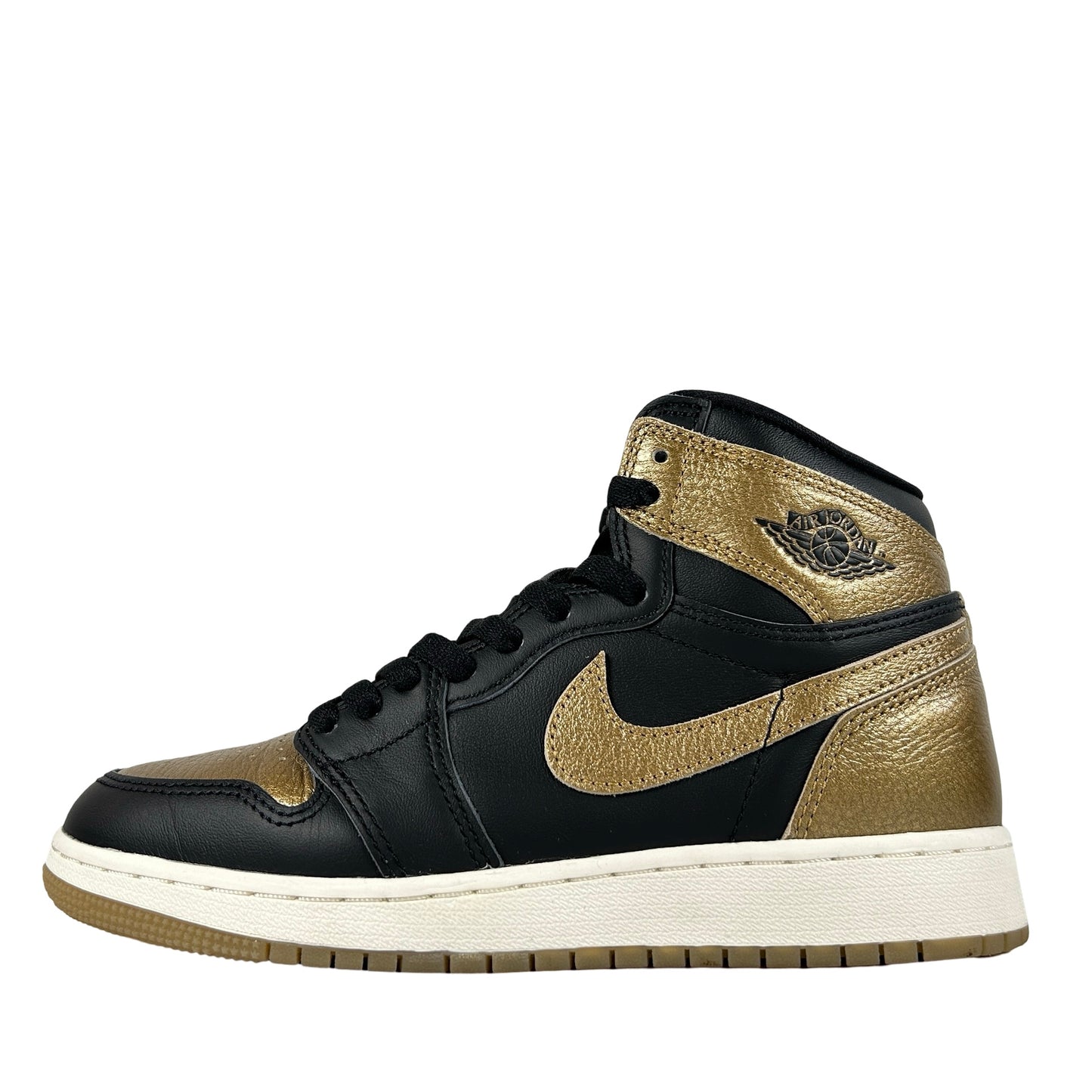 FD137 071 Jordan 1 Retro High OG Black Metallic Gold (GS) [USED] - 5 Y (Used) (No Box)