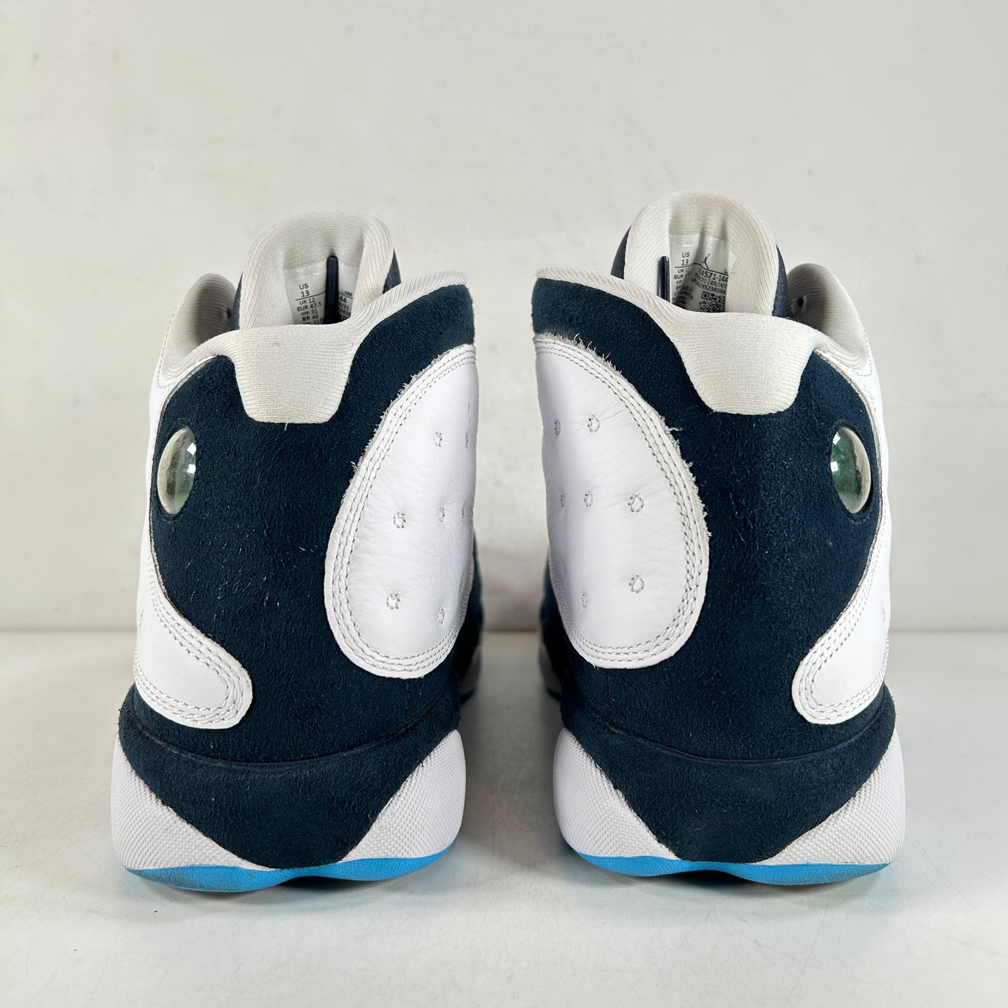 414571 144 Jordan 13 Retro Obsidian Powder Blue White [USED] - 13 M (Used)