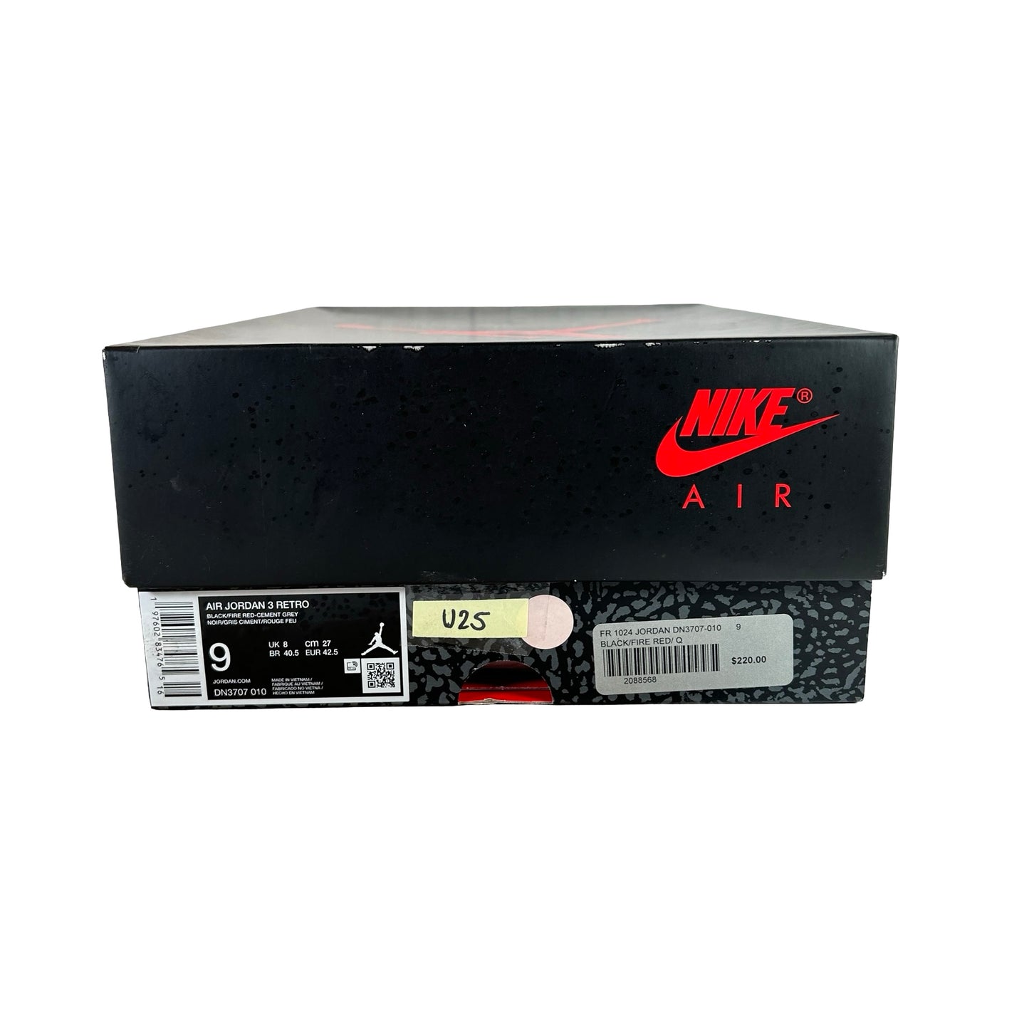 DN3707 010 Jordan 3 Retro Black Cement Reimagined (2024) [USED] - 9 M (Used25)