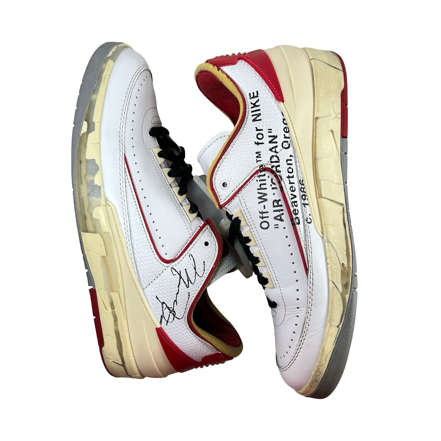 DJ4375 106 Jordan 2 Retro Low SP Off-White White Red [USED] - 10 M (Used) (Replace Box)