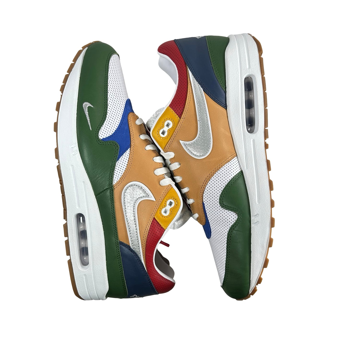 II6235 100 Nike Air Max 1 Premium Goods White Forest Green [USED] - 12 M (VNDS)