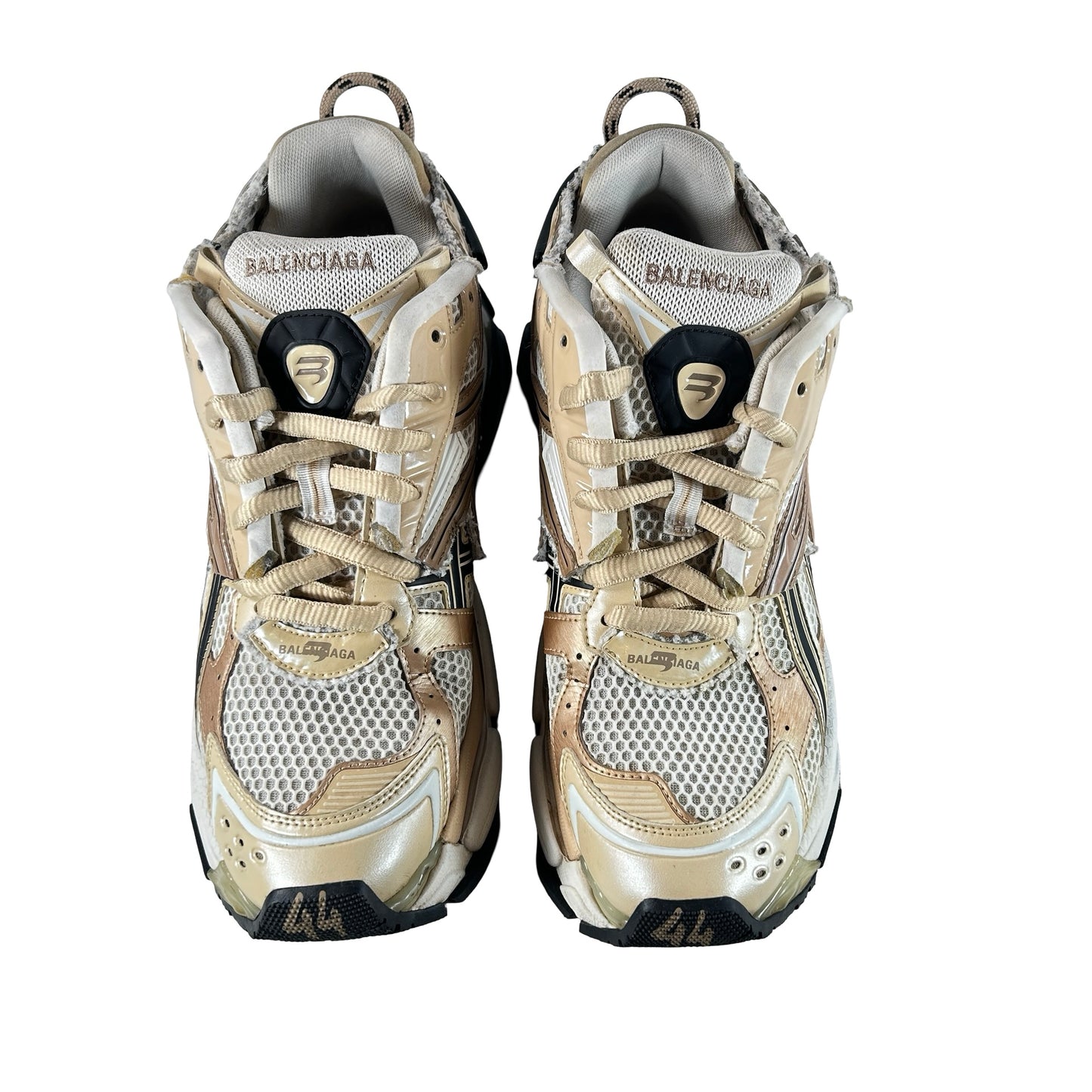677403W3RB39891 Balenciaga Runner Beige Black White [USED] - EU 44 (Used) (No Box)