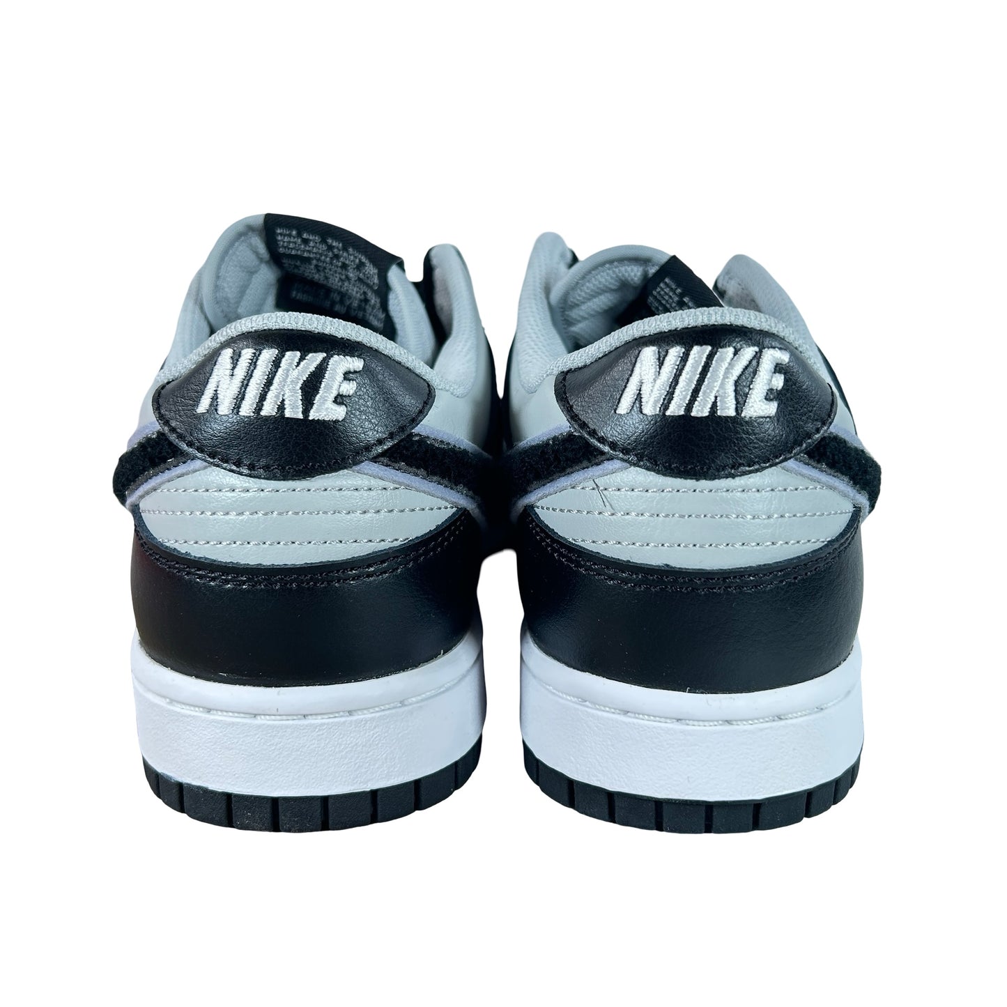 DQ7683 001 Nike Dunk Low Chenille Swoosh Black Grey [USED] - 10.5 M (Used)