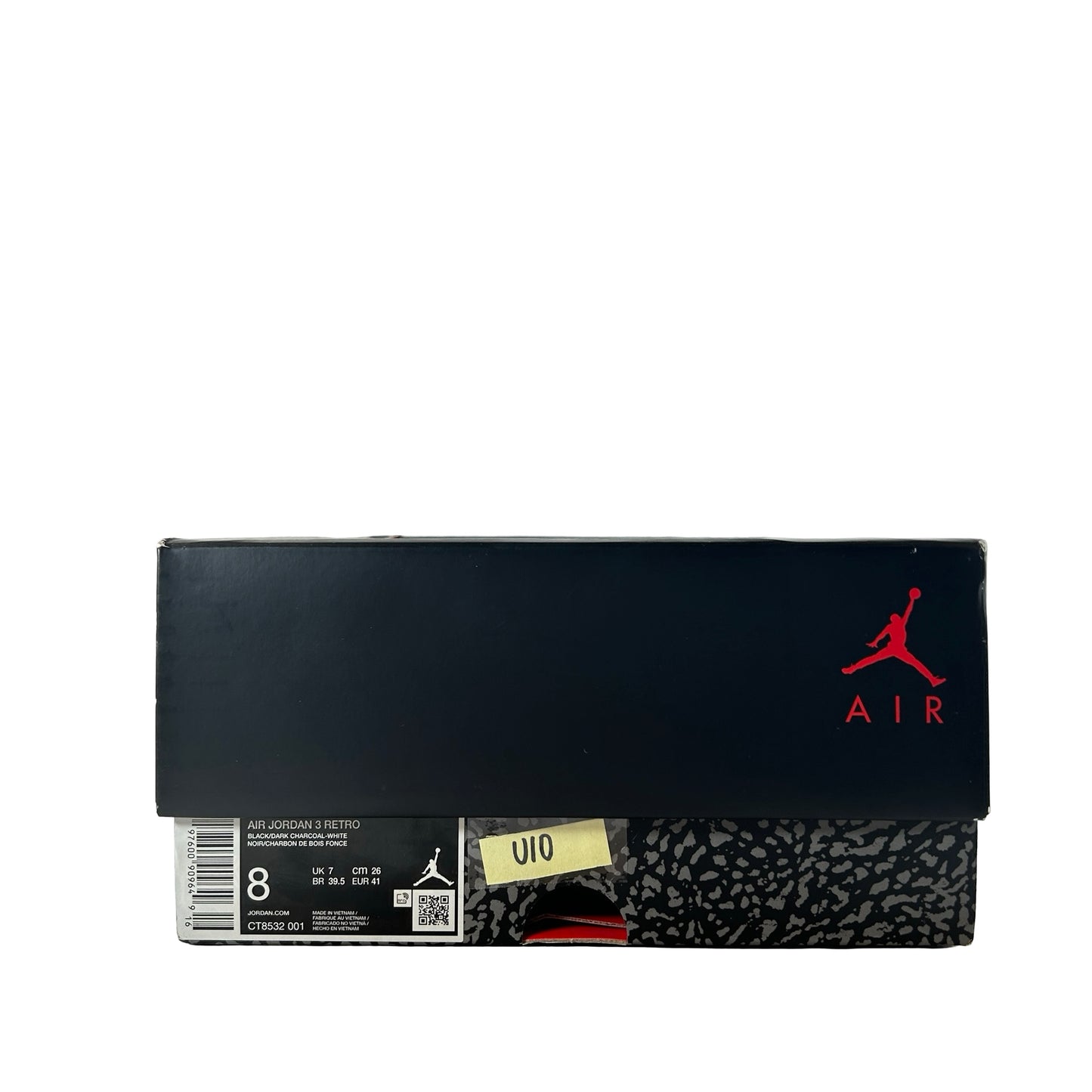 CT8532 001 Jordan 3 Retro Black Cat (2025) [USED] - 8 M (Used10)