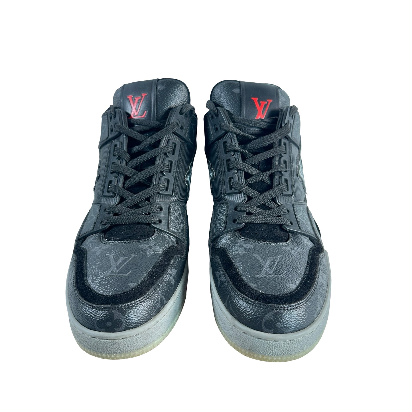 1A8AA7 / 1A8AA6 Louis Vuitton Trainer Eclipse [USED] - LV 8 (US 9.5) (Used) (No Box)