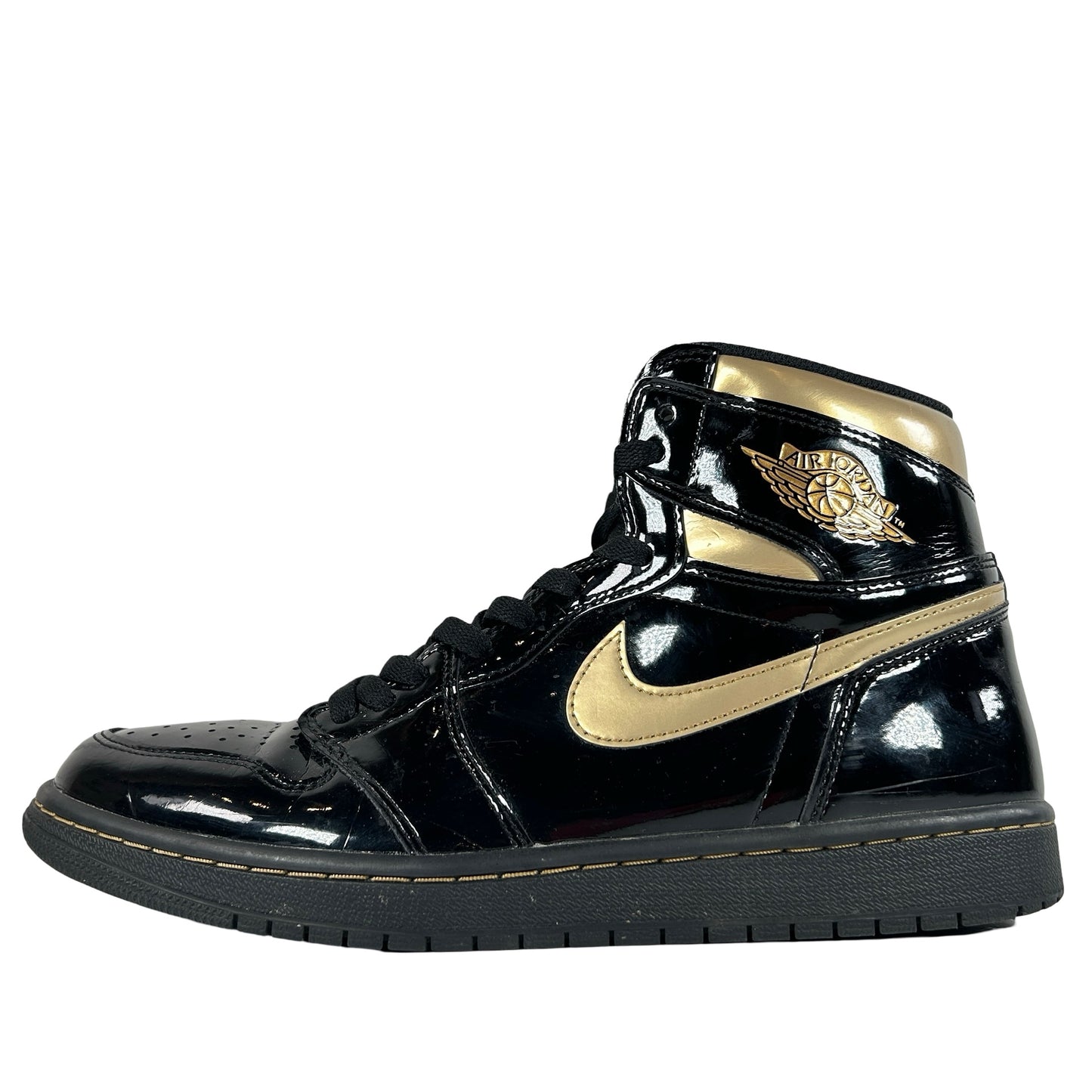 555088 032 Jordan 1 Black/Gold [USED] - 11 M (Used) (No Box)