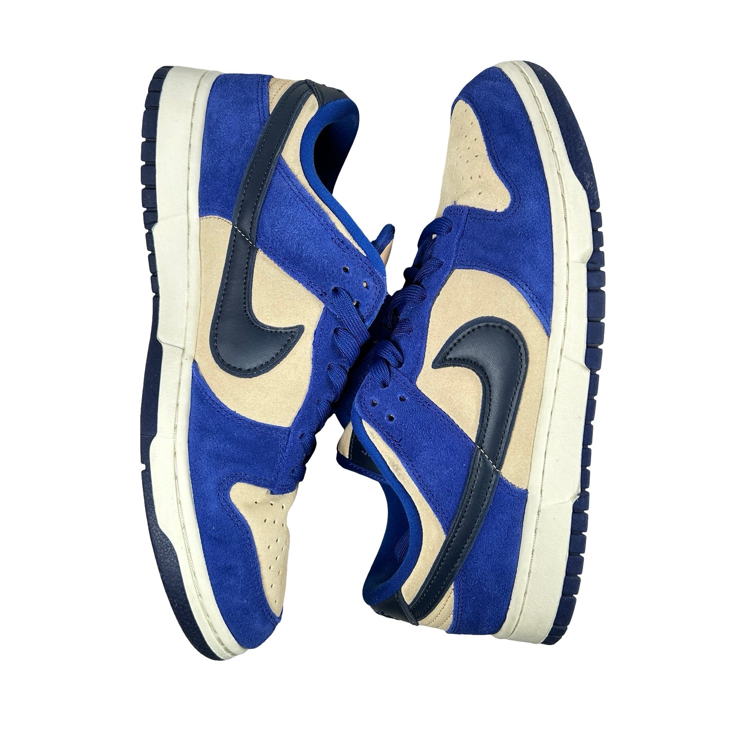 DV7411 400 Nike Dunk Low LX Blue Suede (Women's) [USED] - 10.5 W (Used)