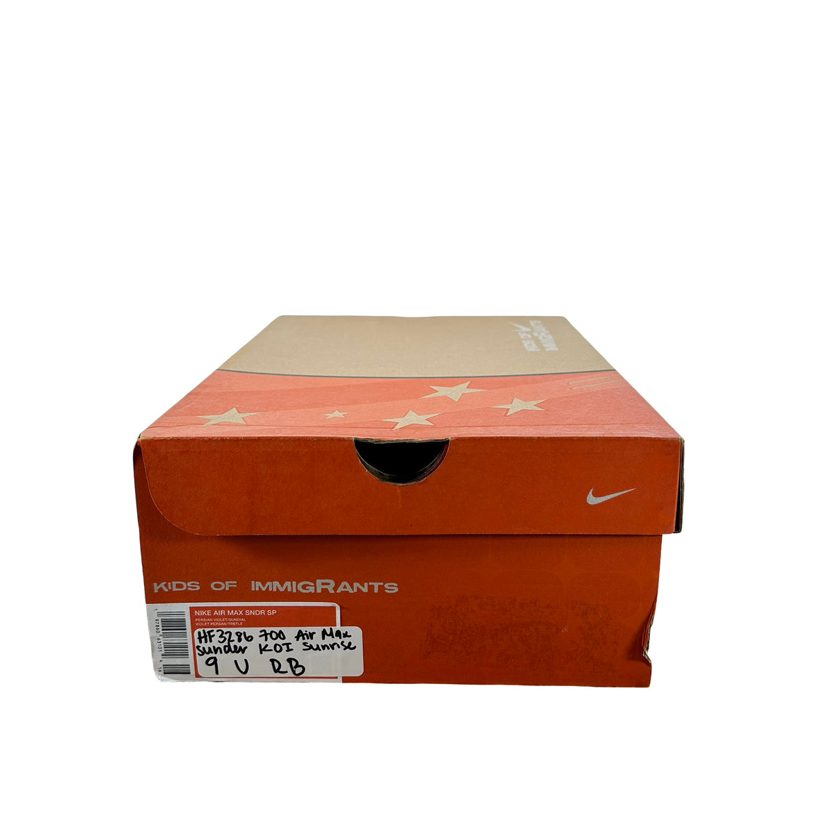 HF3286 700 Nike Air Max Sunder SP Kids of Immigrants Sunrise [USED] - 9 M (Used) (Replace Box)