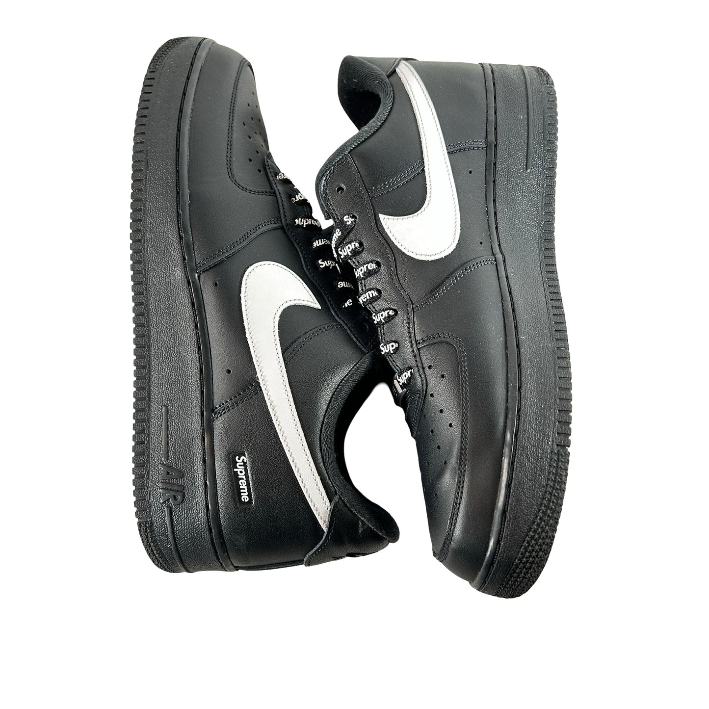 CU9225 002 Nike Air Force 1 Low Supreme Black White [USED] - 12 M (Used)