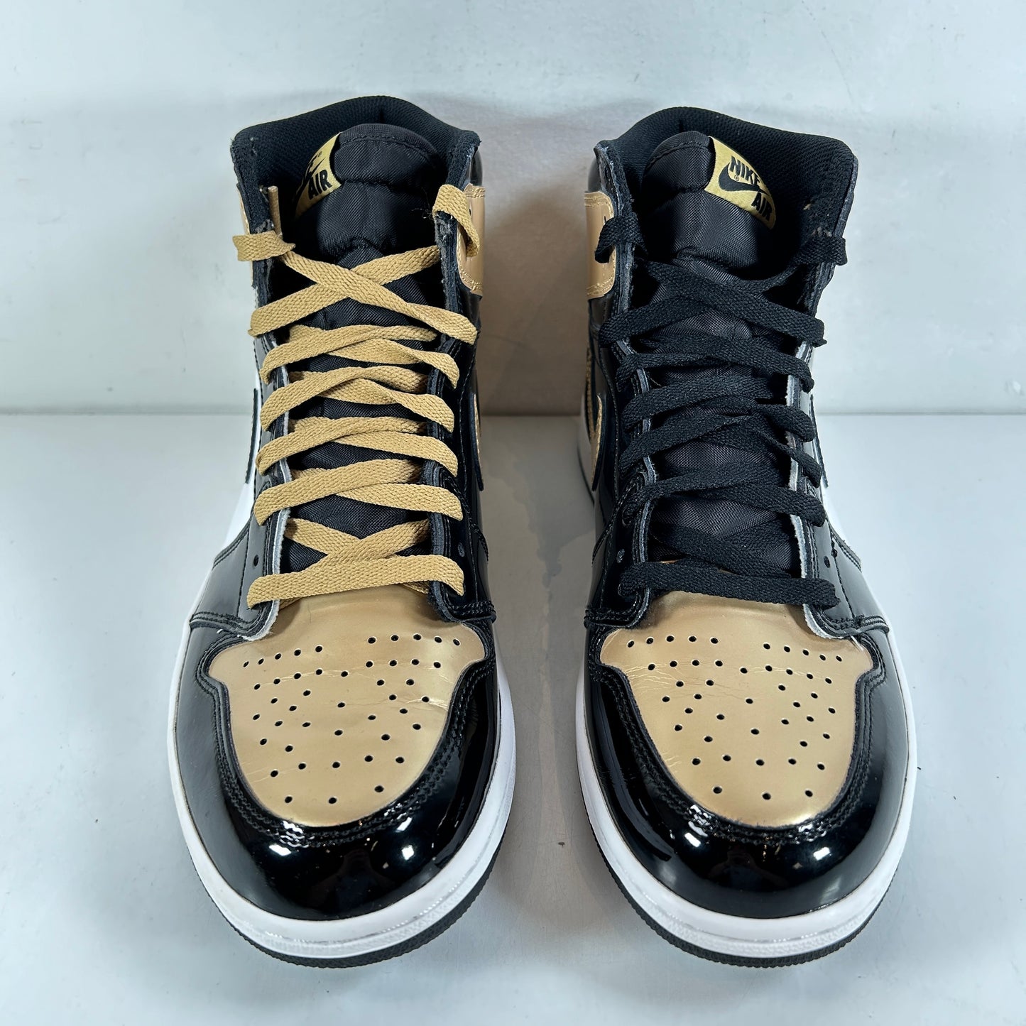 861428 007 Jordan 1 Retro High NRG Patent Gold Toe [USED] - 10 M (Used) (Replace Box)