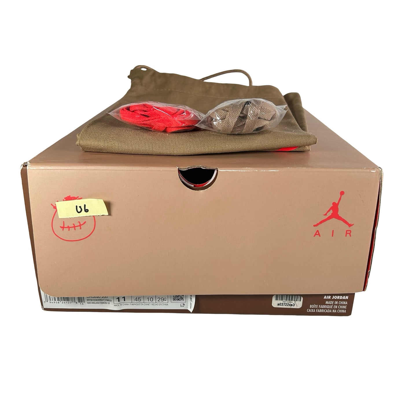 DH0690 200 Jordan 6 Retro Travis Scott British Khaki [USED] - 11 M (Used6)