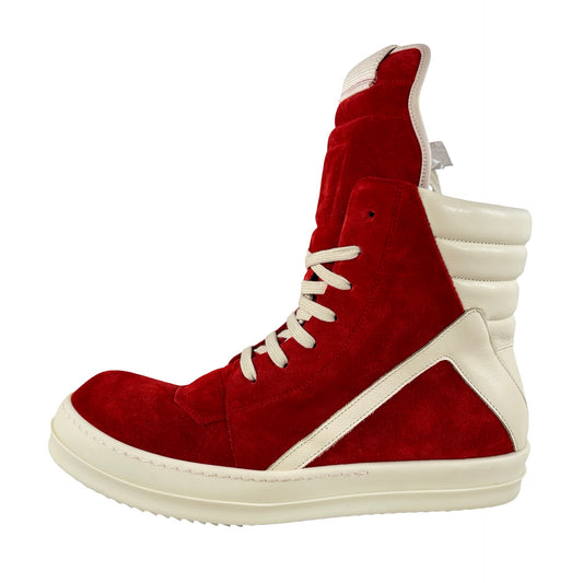 RR01F2894 LVSLCO 7311 Rick Owens Geobasket High Carnelian Milk [USED] - 42 EU / US 9 M (Used)