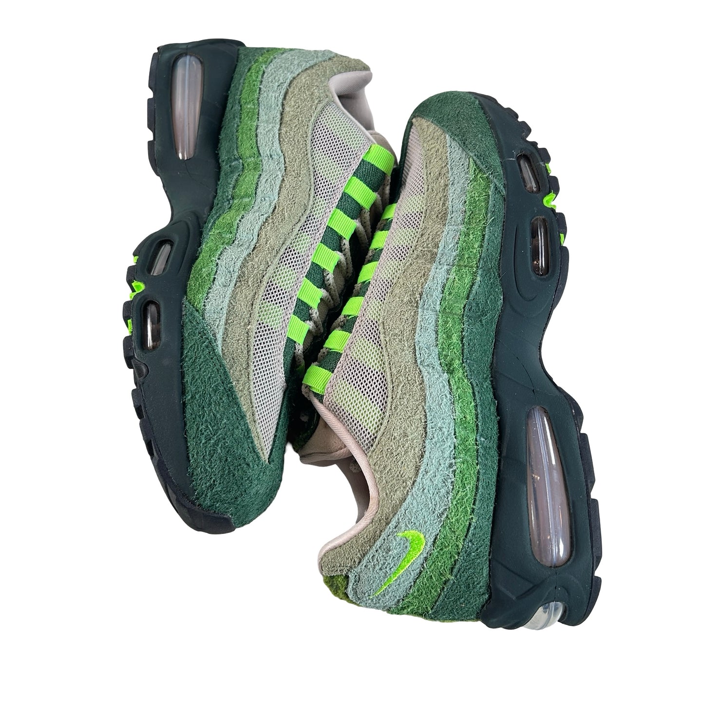 IQ3986 300 Nike Air Max 95 Big Bubble Ducks of a Feather Oregon Ducks The Woods [USED] - 9.5 M (Used)