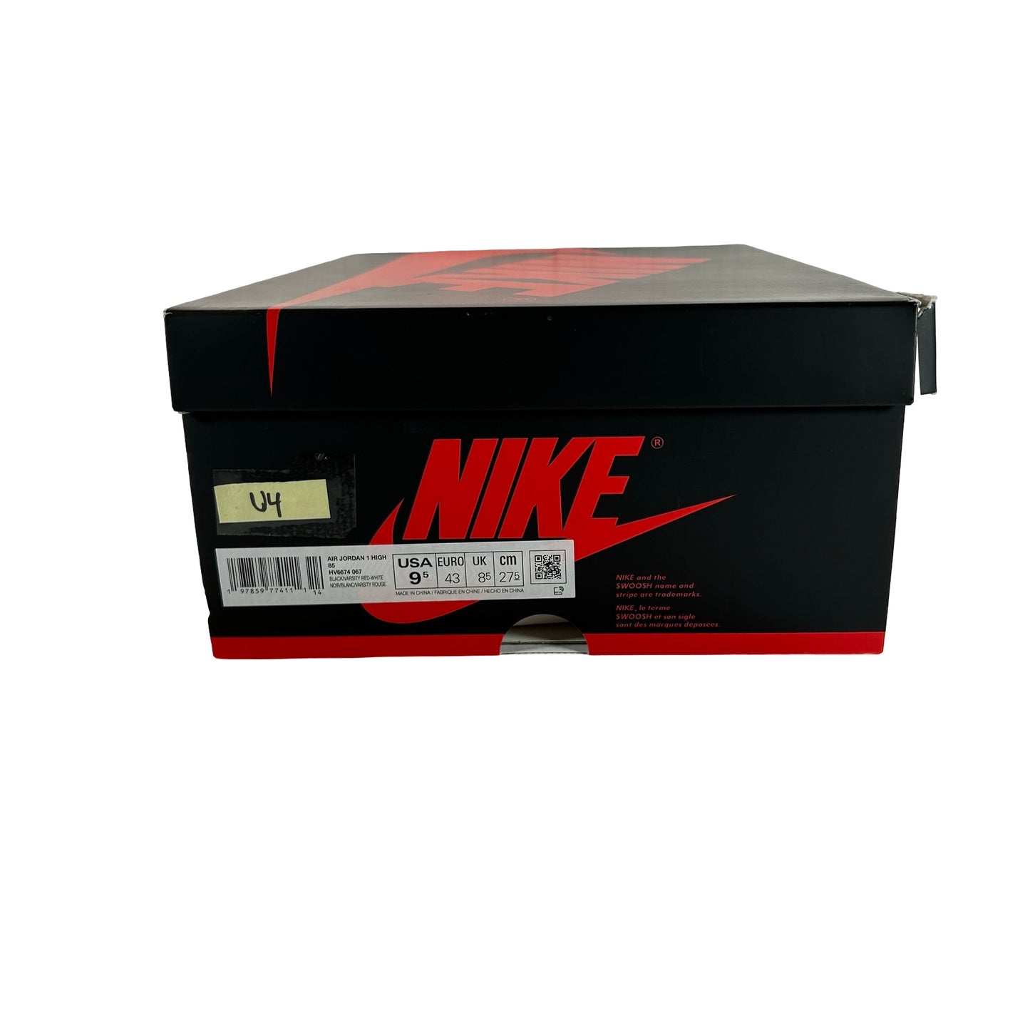 HV6674 067 Jordan 1 Retro High '85 OG Bred (2025) [USED] - 9.5 M (Used4)