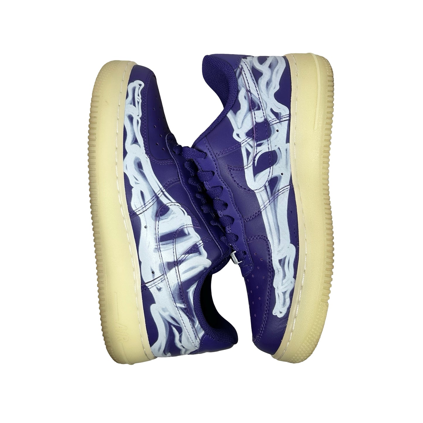 CU8067 500 Nike Air Force 1 Low '07 QS Purple Skeleton Halloween [USED] - 6 M (Used2)