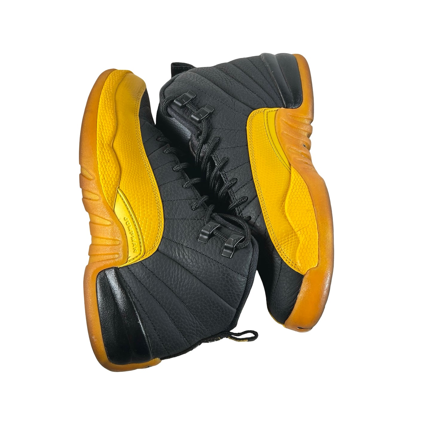 153265 070 Air Jordan 12 Retro Black University Gold (GS) [USED] - 7 Y (Used) (Replace Box)