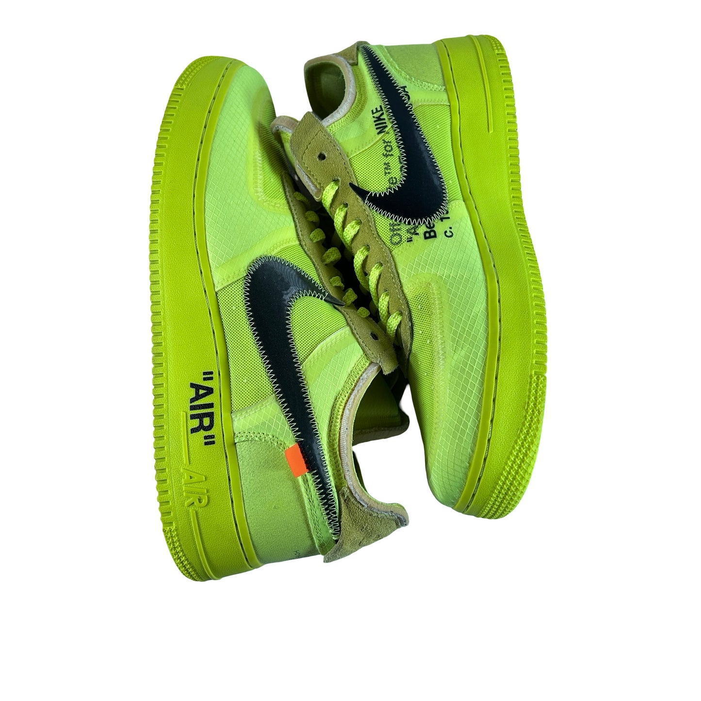 AO4606 700 Nike Air Force 1 Low Off-White Volt [USED] - 13 M (Used)