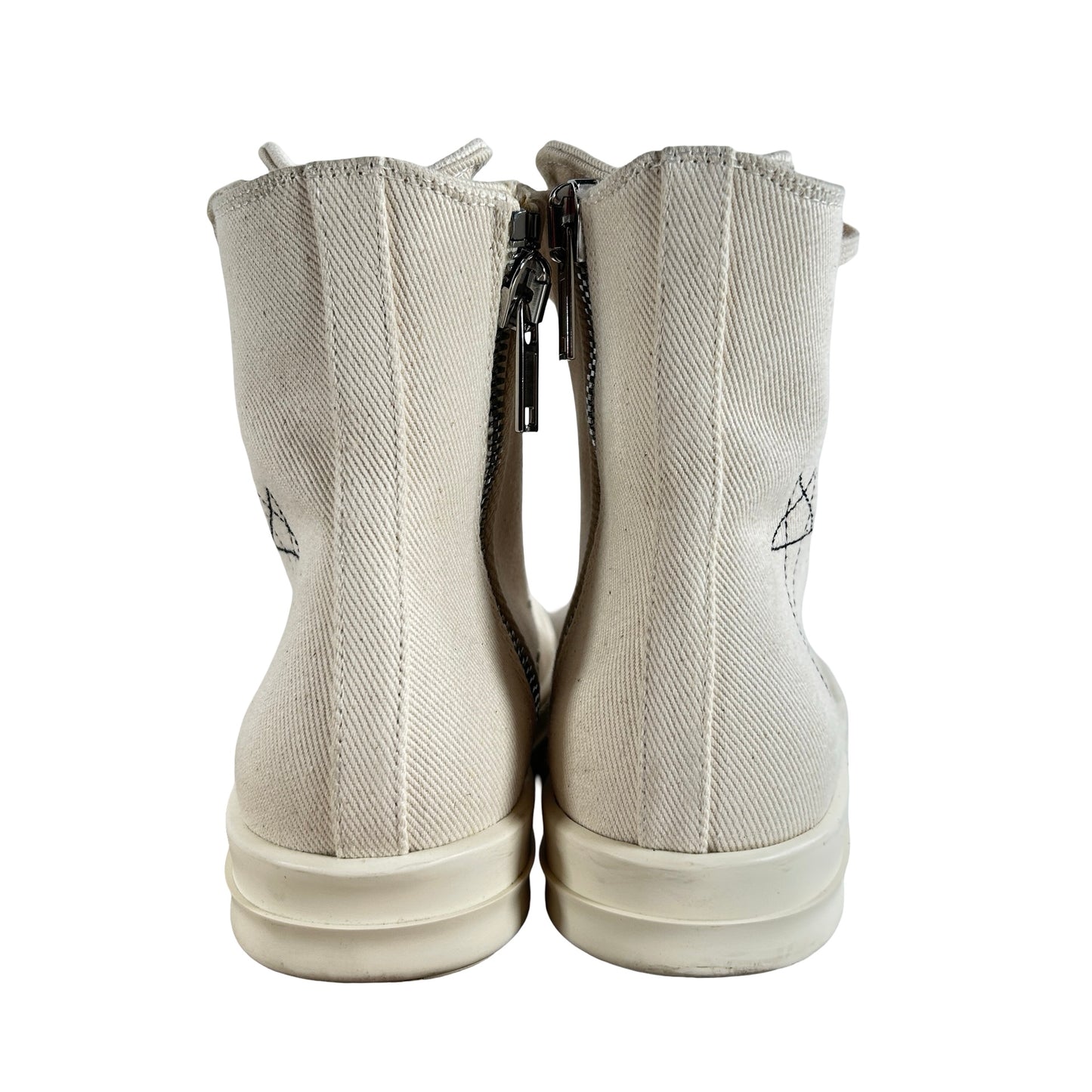 DS01B7800 DMNET1 210911 Rick Owens Drkshdw Fogachine Hi Pentagram Embroidery Natural Black [USED] - EU 37.5 (Used)
