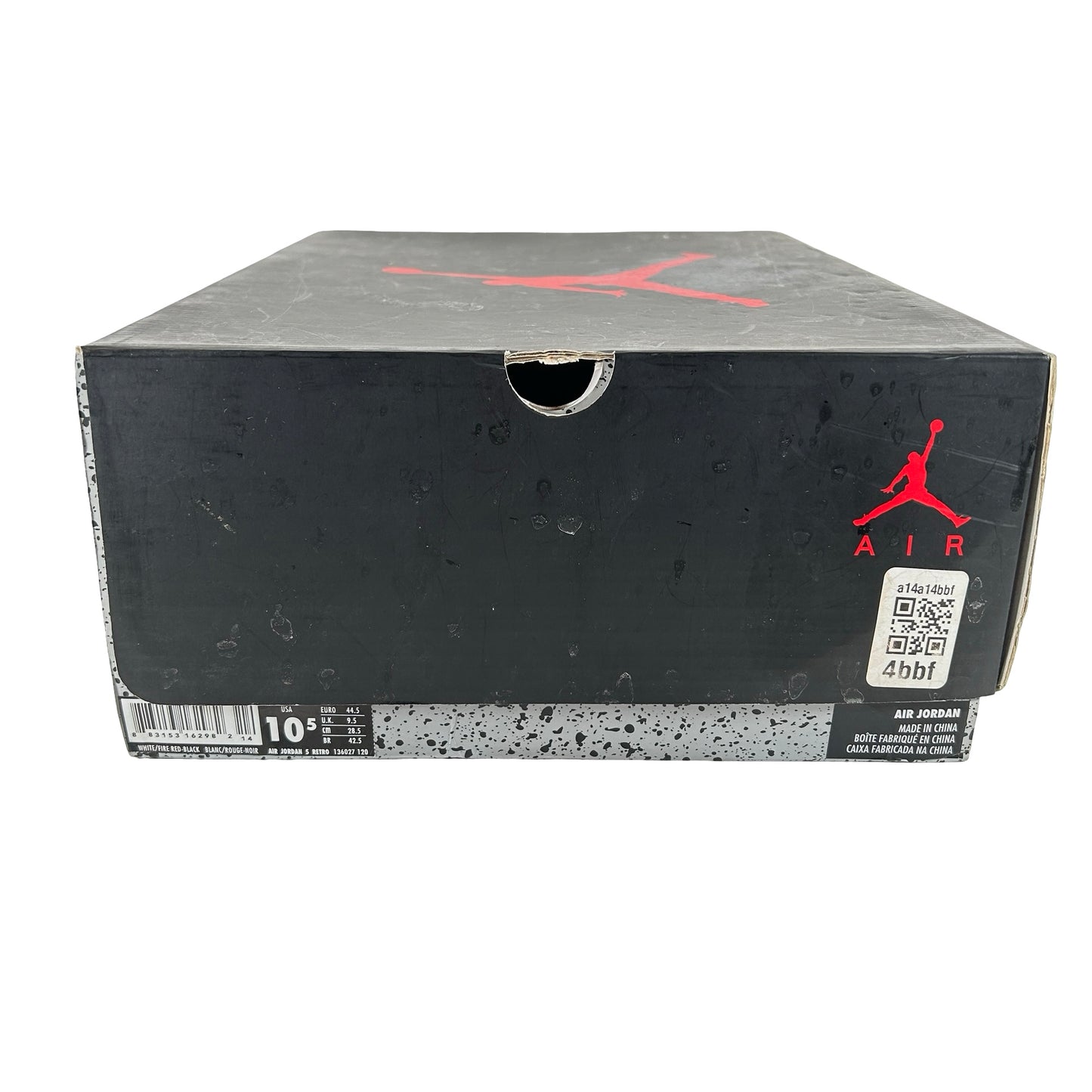 136027 120 Jordan 5 Retro Fire Red Black Tongue (2013) [USED] - 10.5 M (Used)