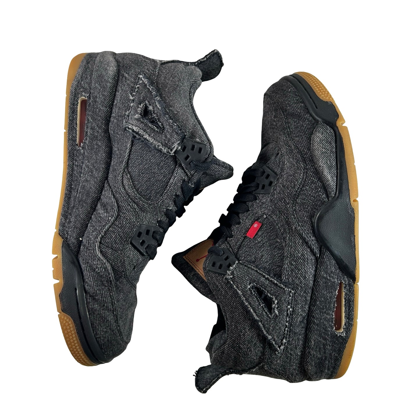 AQ9103 001 Jordan 4 Retro Levi's Black (GS) (Blank Tag) [USED] - 7Y (Used)