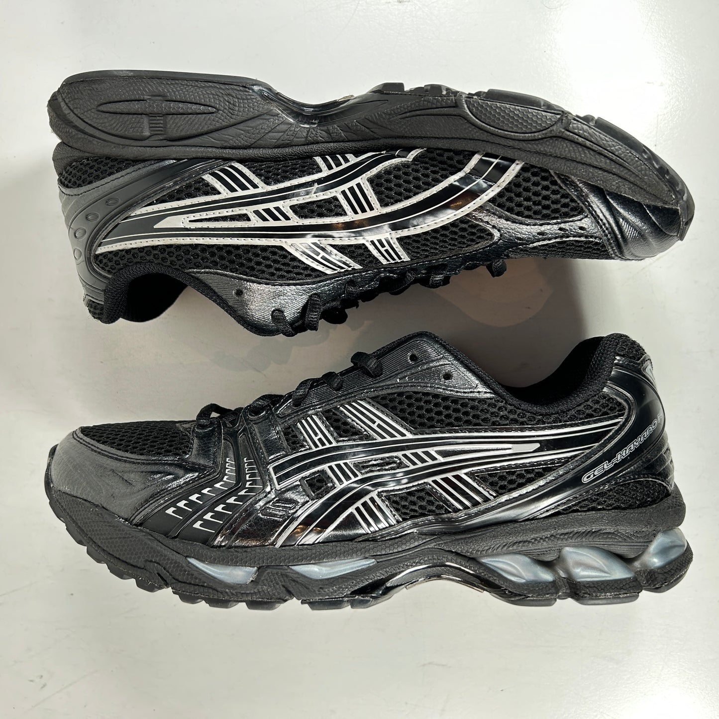 1201A019 006 ASICS Gel-Kayano 14 Black Pure Silver [USED] - 9 M (Used)