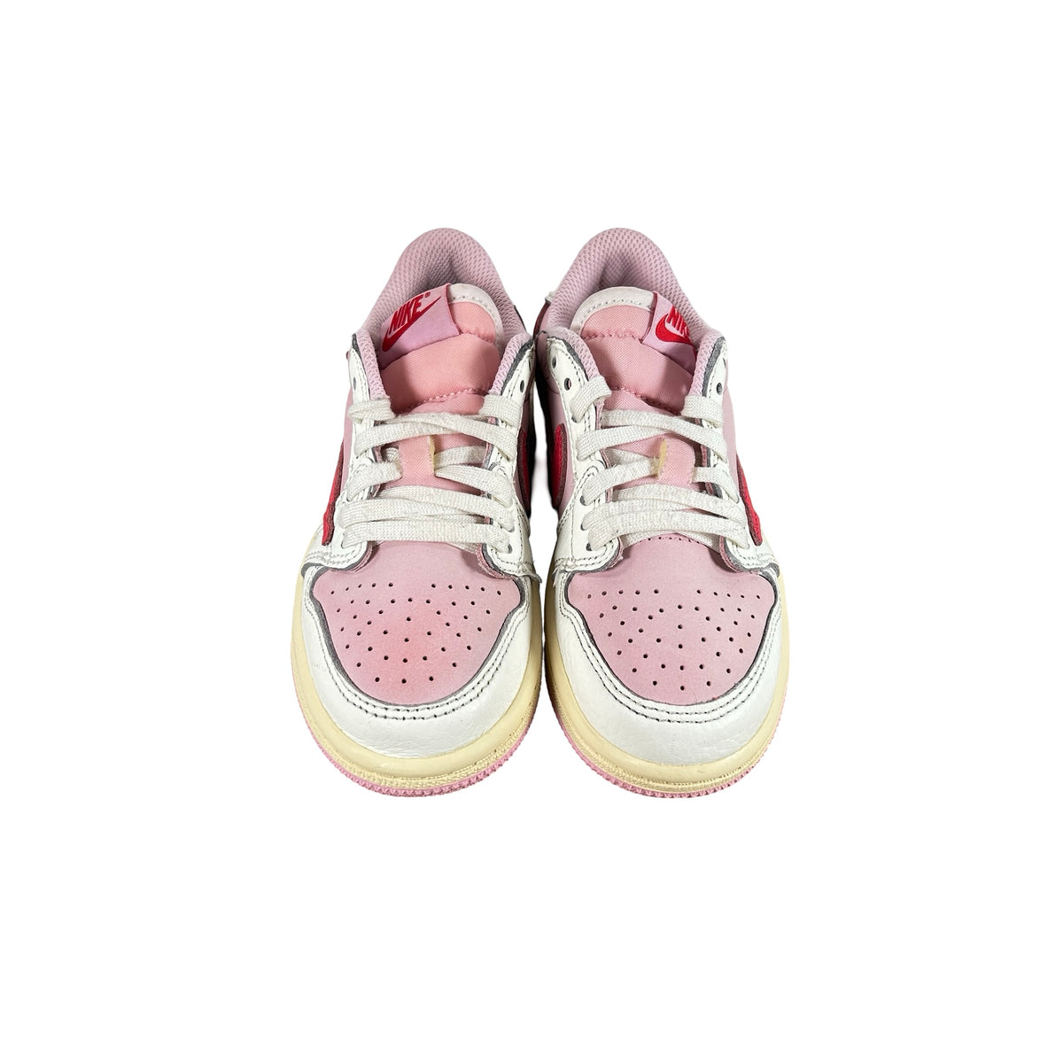 IQ7605 101 Air Jordan 1 Retro Low OG SP Travis Scott Sail Tropical Pink (PS) [USED] - 12 C (Used)
