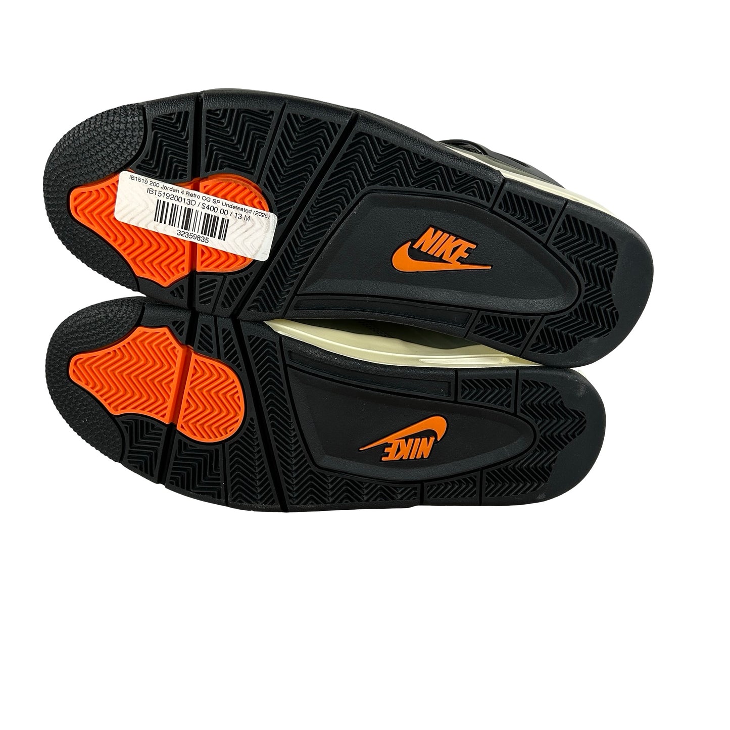 IB1519 200 Air Jordan 4 Retro OG SP Undefeated (2025) - 13 M (Discolored Left Foot)