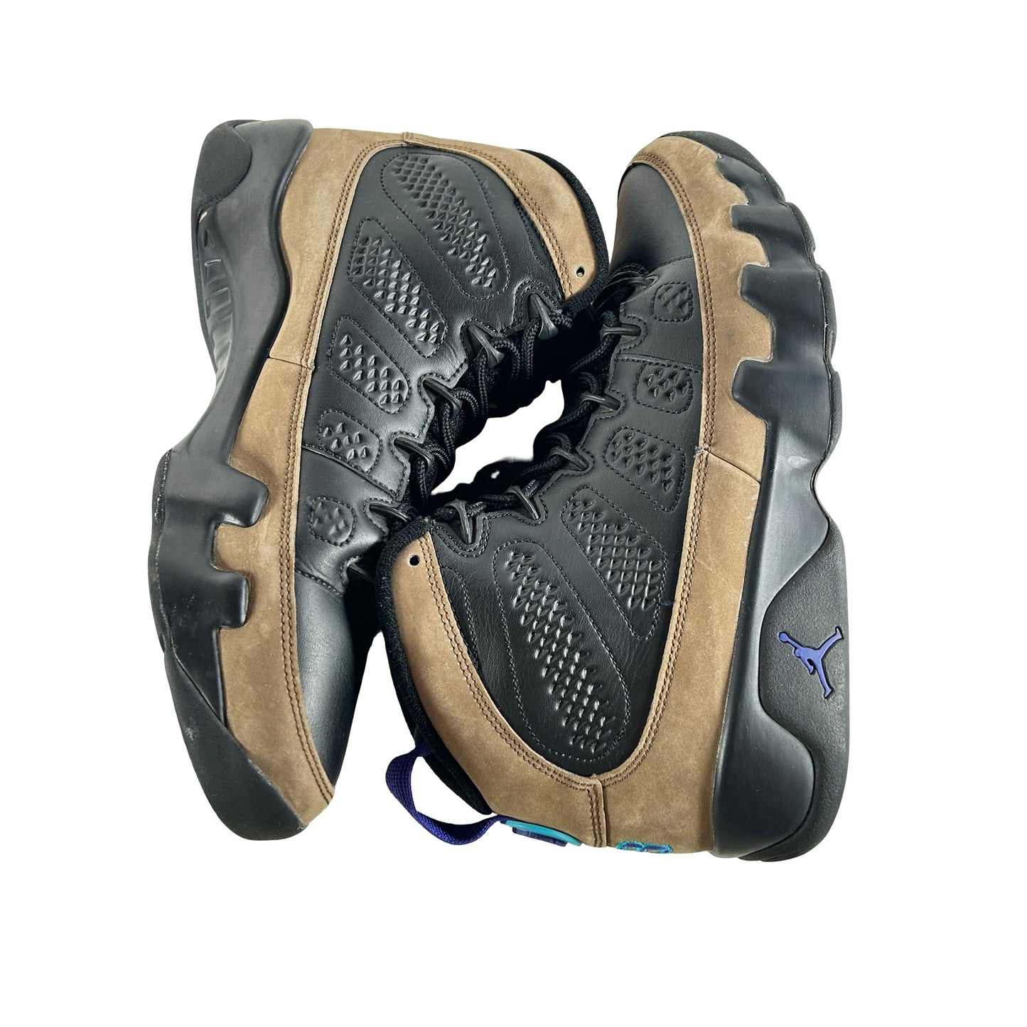 CT8019 034 Jordan 9 Retro Light Olive Concord [USED] - 9.5 M (Used) (No Box) (No Insoles)
