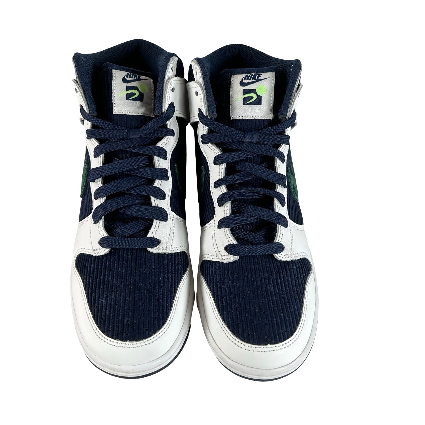 DH0953 400 Nike Dunk High Sports Specialties White Navy [USED] - 8.5 M (Used)