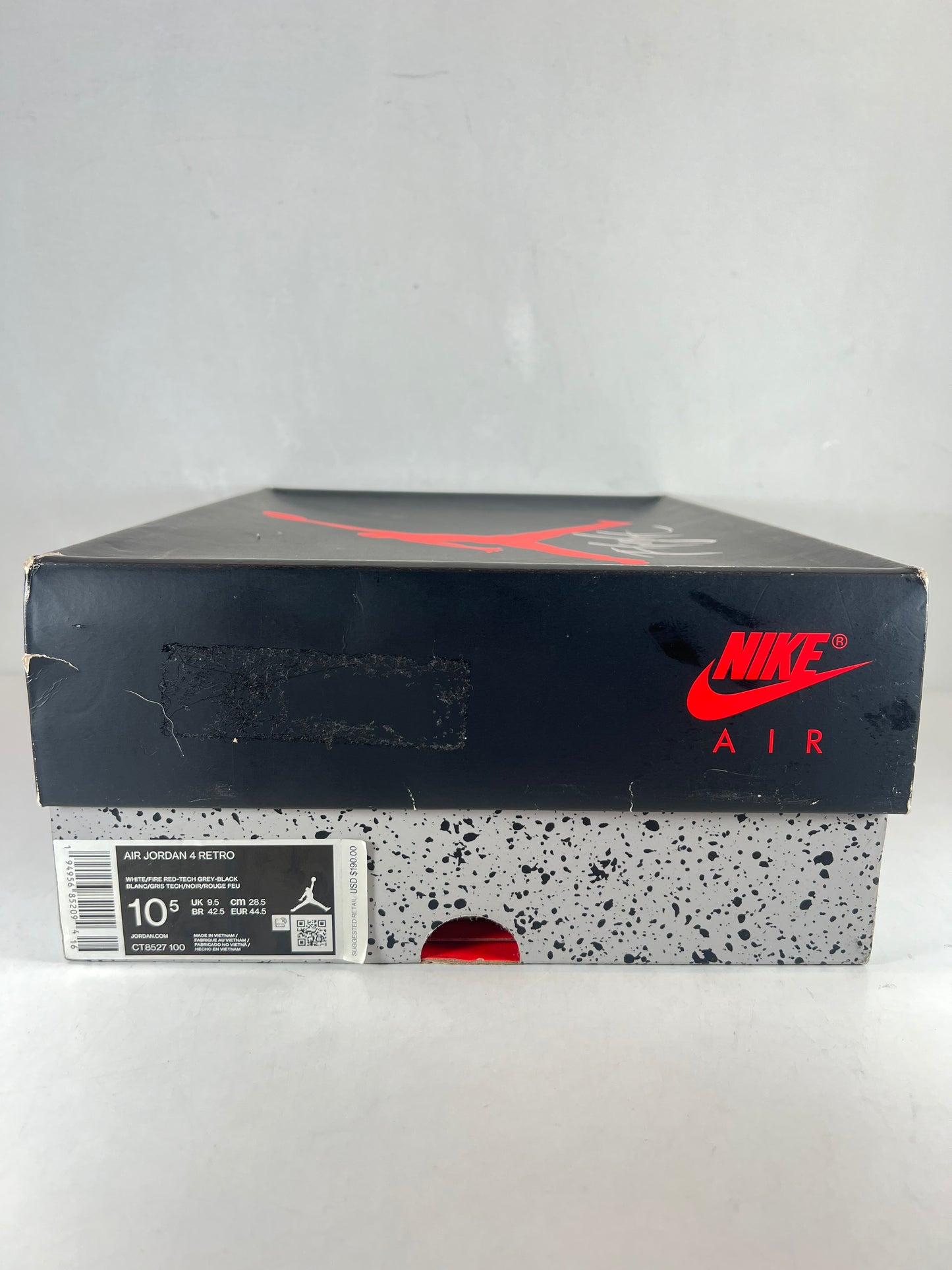 CT8527 100 Jordan 4 Retro White Oreo [USED] - 10.5 M (Used) (Missing Left Insole)