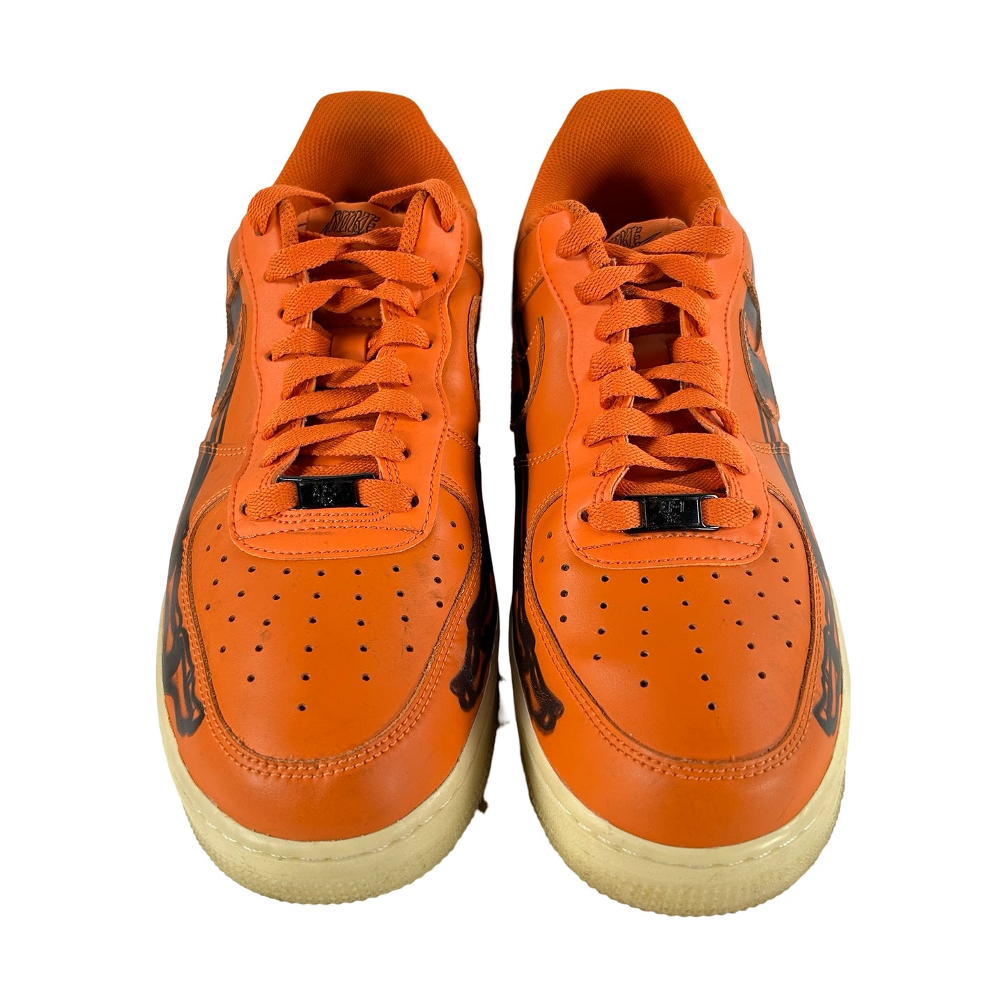 CU8067 800 Nike Air Force 1 Low Orange Skeleton Halloween [USED] - 10.5 M (Used) (No Box)