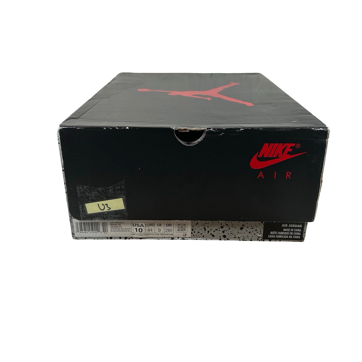 HQ7978 101 Jordan 5 Retro Fire Red Black Tongue (2025) [USED] - 10 M (Used3)