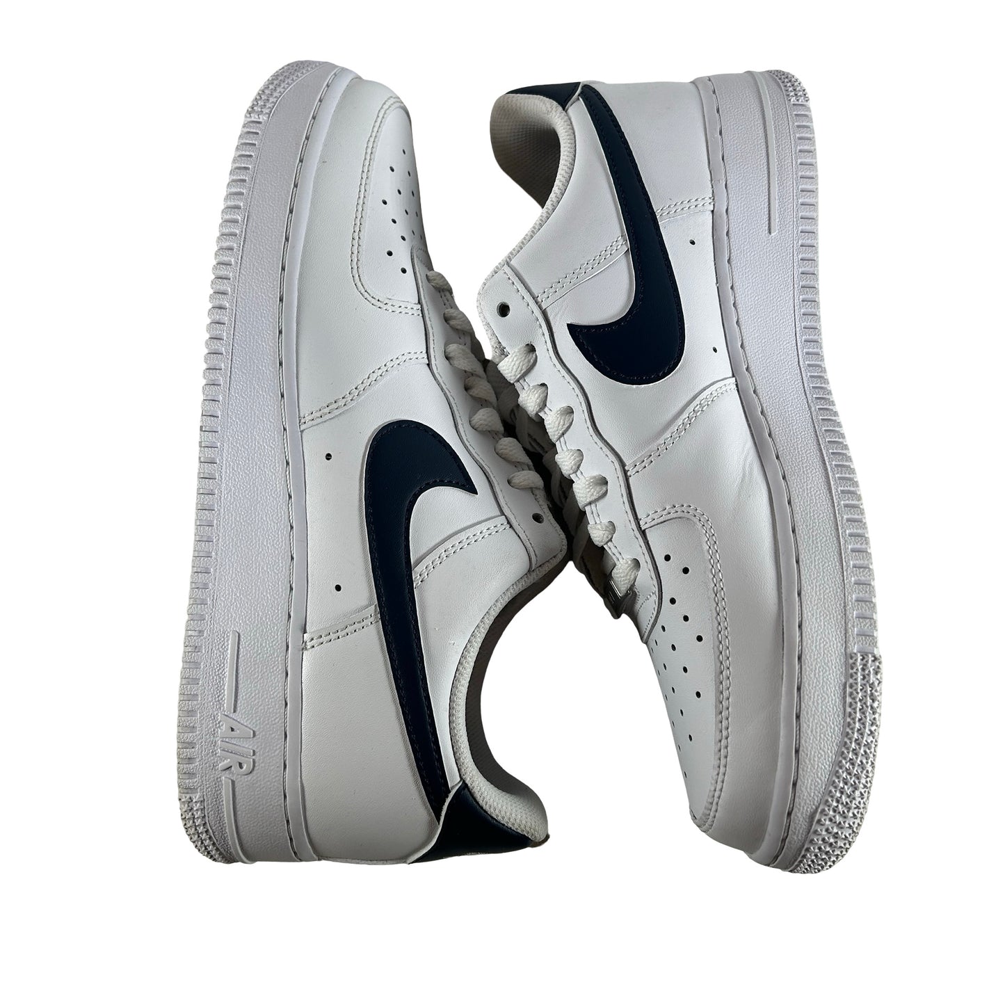 FJ4146 119 Nike Air Force 1 Low '07 White College Navy [USED] - 8.5 M (Used) (No Box)