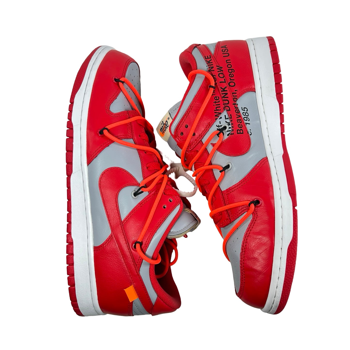 CT0856 600 Nike Dunk Low Off-White University Red [USED] - 10.5 M (VNDS)